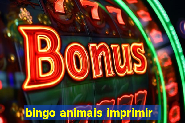 bingo animais imprimir